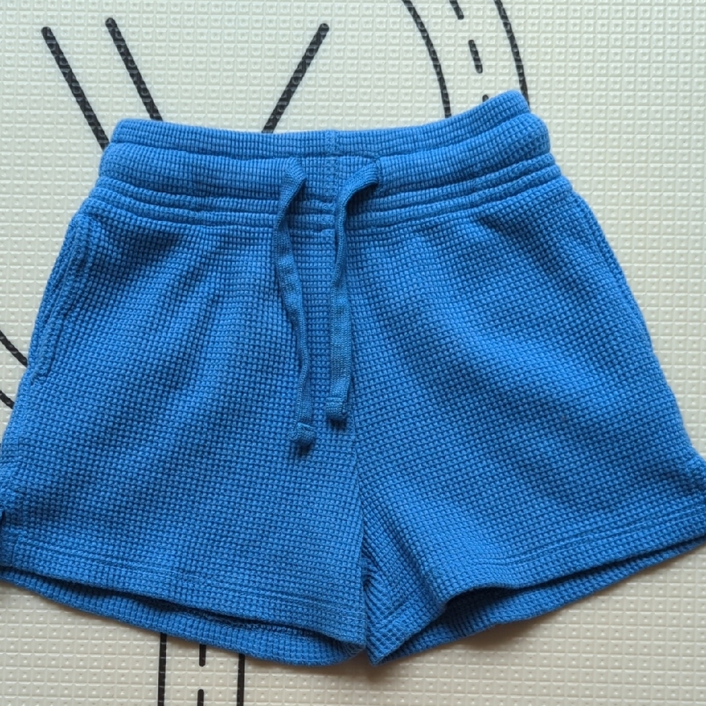 Fin & Vince | Baby Waffle Shorts in Blue 24M